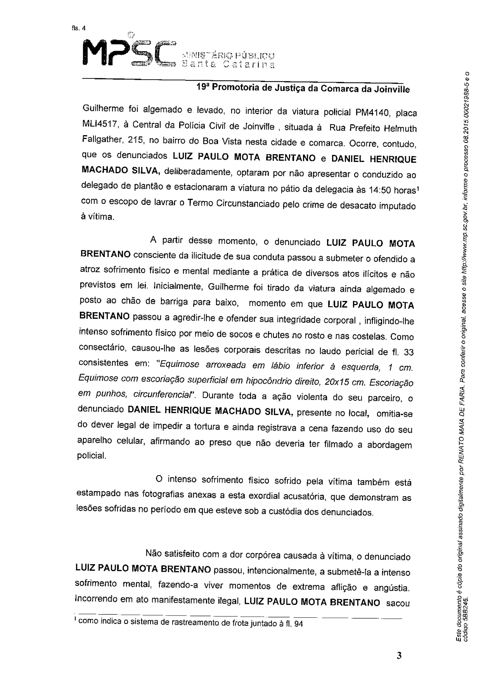 MPSC denuncia dois policiais militares pelo crime de tortura