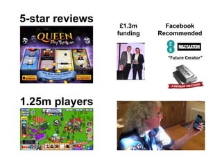 1.25m players
£1.3m
funding
5-star reviews
Facebook
Recommended
“Future Creator”
 