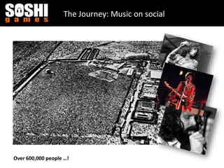Over 600,000 people …!
The Journey: Music on social
 