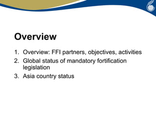 Food Fortification Policies in the Asia Region