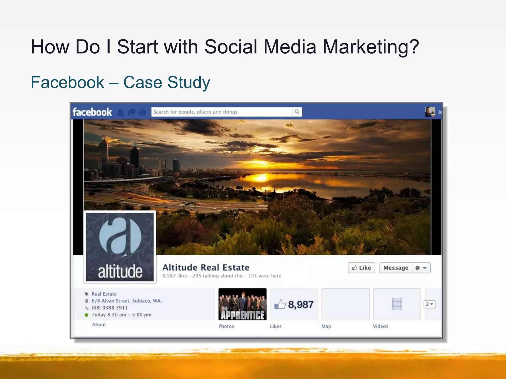 How Do I Start with Social Media Marketing?
Facebook – Case Study
 