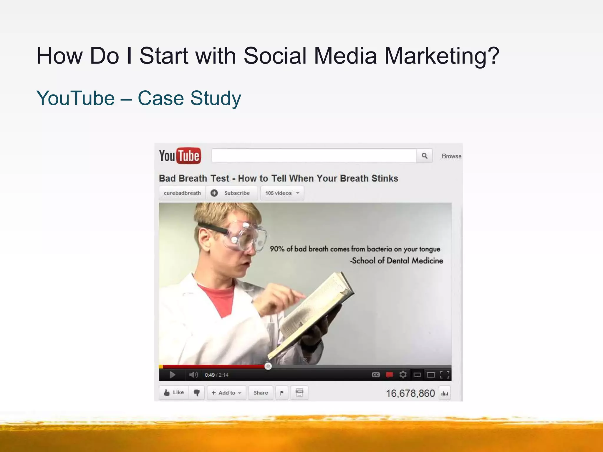 How Do I Start with Social Media Marketing?
YouTube – Case Study
 