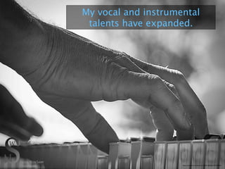My vocal and instrumental
talents have expanded.
https://www.ﬂickr.com/photos/11384441@N06/10392299934/
 