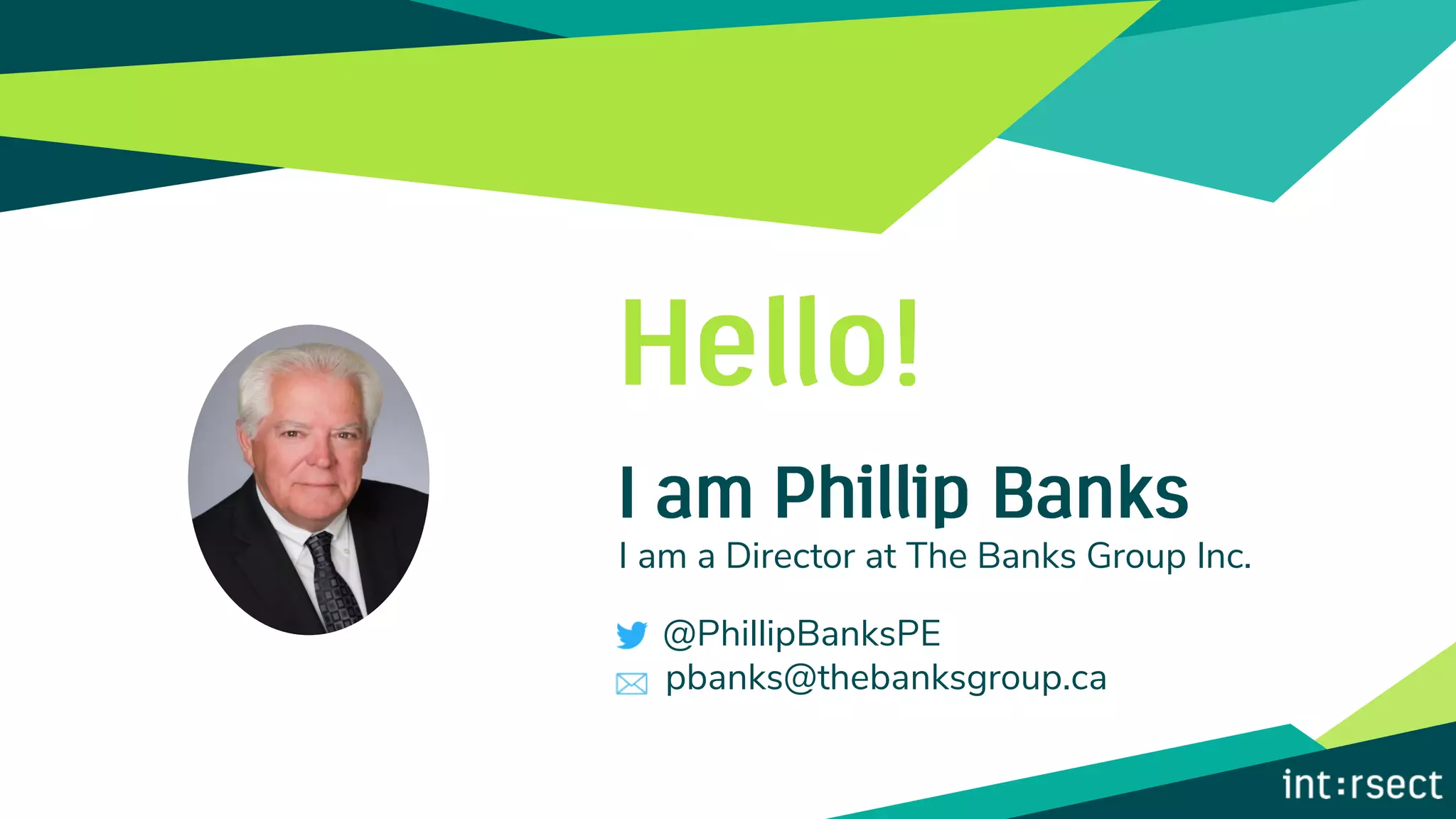 I am a Director at The Banks Group Inc.
@PhillipBanksPE
pbanks@thebanksgroup.ca
 