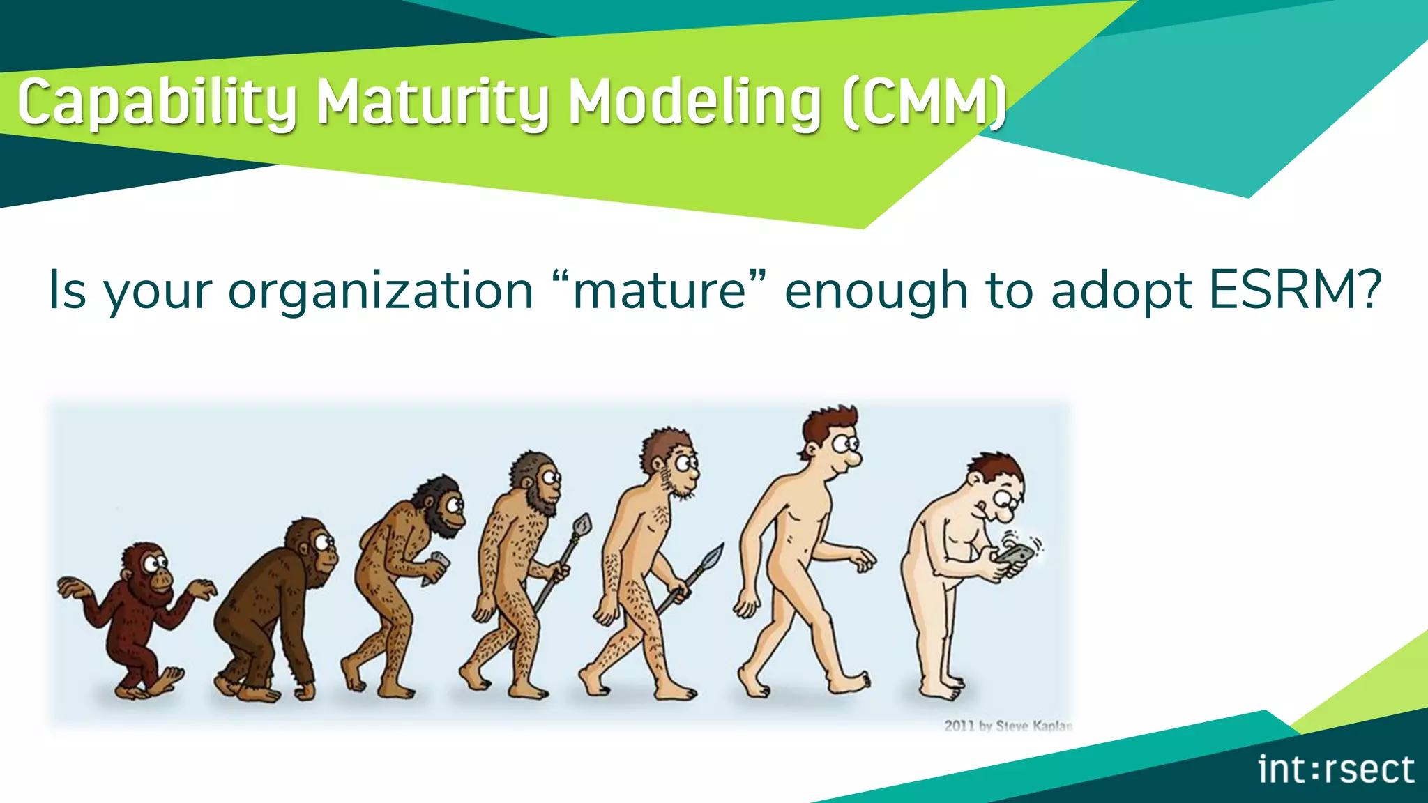 Is your organization “mature” enough to adopt ESRM?
 