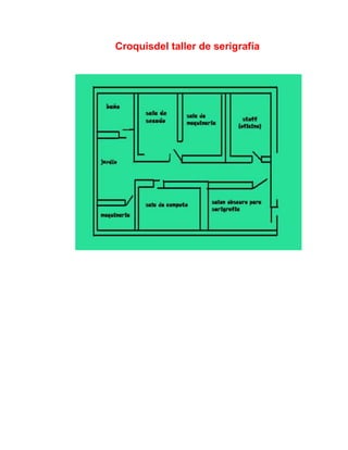 Croquisdel taller de serigrafía
 