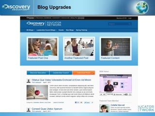Blog Upgrades
 