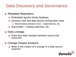 Denodo Data Virtualization Platform architecture: Data Discovery and ...