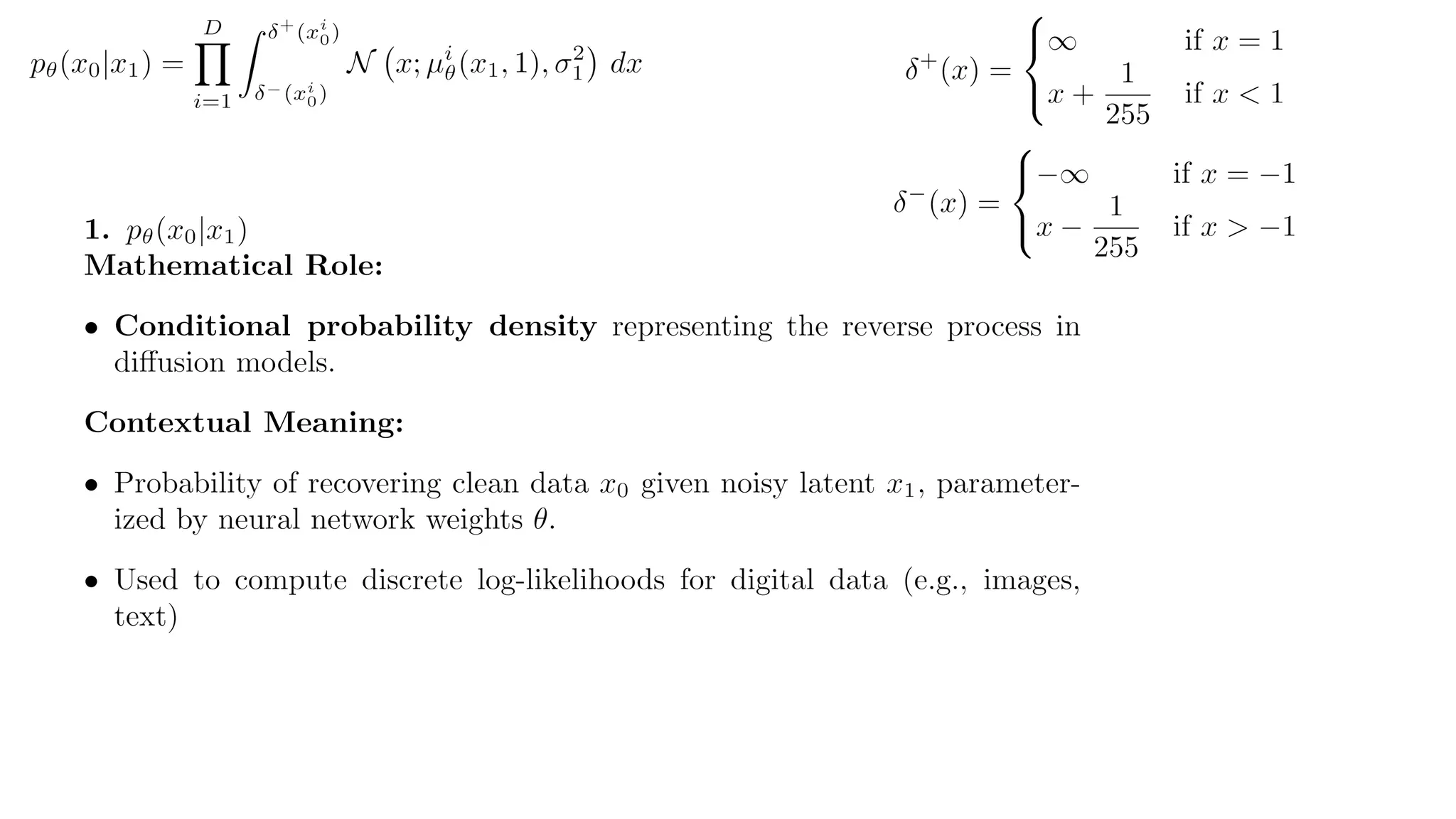 Explanation of the Math Behind Stable Diffusion (DDPMs)