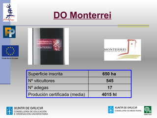 DO Monterrei




Superficie inscrita             650 ha
Nº viticultores                   545
Nº adegas                         17
Produción certificada (media)   4015 hl
 