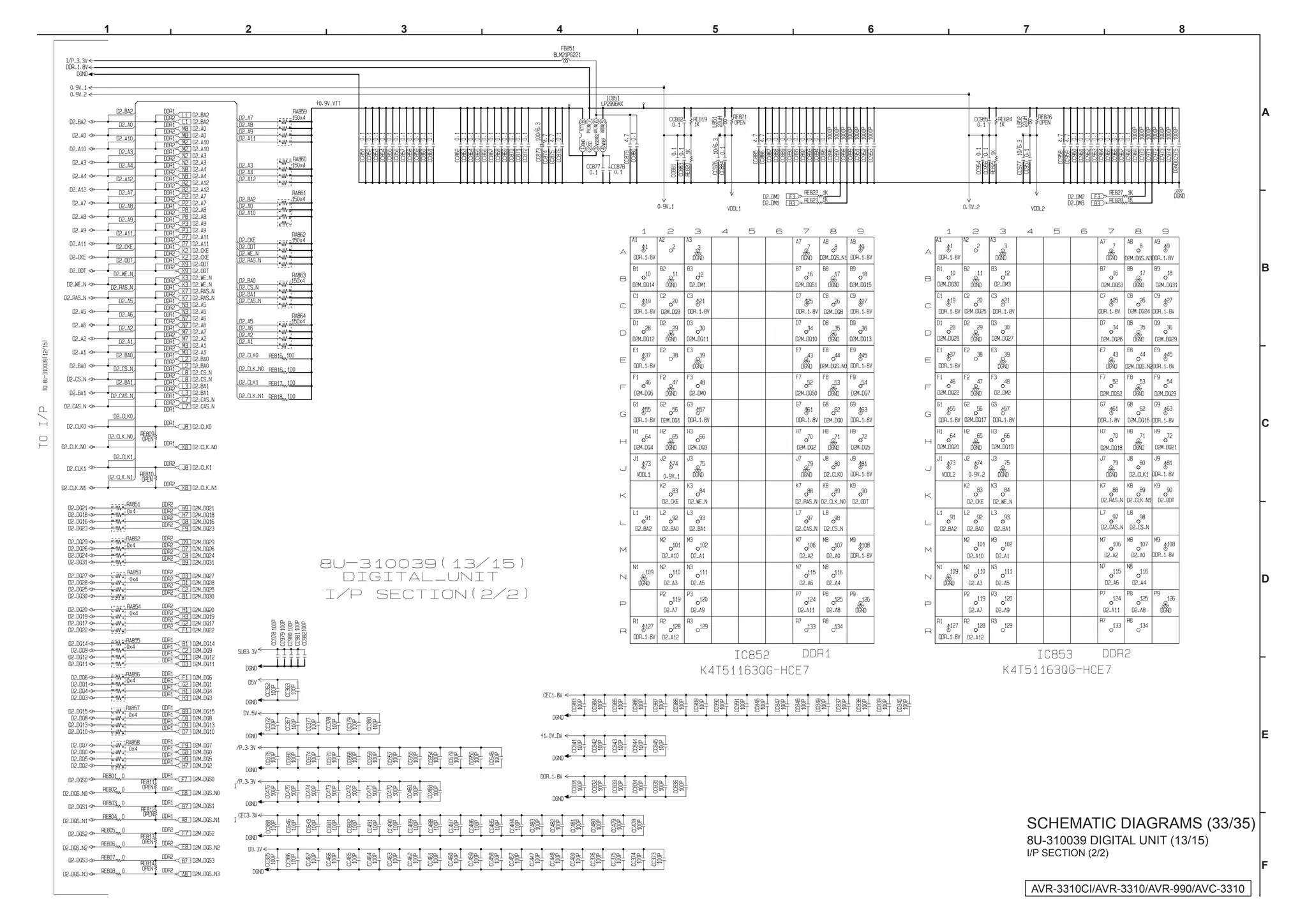 1   2   3   4   5   6   7                           8




                                                                   A




                                                                   B




                                                                   C




                                                                   D




                                                                   E




                        SCHEMATIC DIAGRAMS (33/35)
                        8U-310039 DIGITAL UNIT (13/15)
                        I/P SECTION (2/2)
                                                                   F

                            AVR-3310CI/AVR-3310/AVR-990/AVC-3310
 