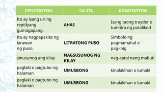 DENOTASYON-AT-KONOTASYON FILIPINO MATATAG CURICULLUM.pptx