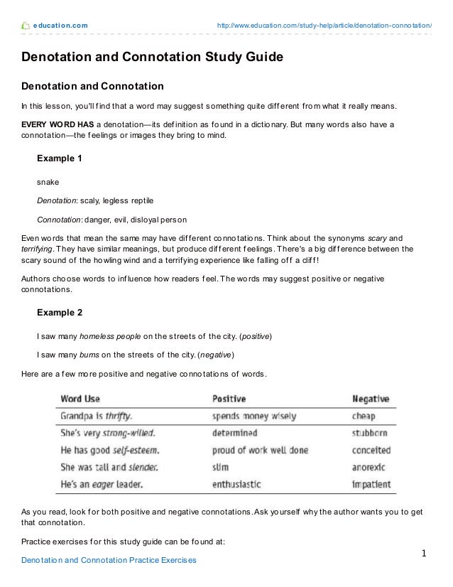 denotation-and-connotation-worksheet