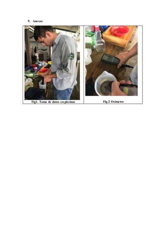 9. Anexos
Fig1. Toma de datos en piscinas Fig.2 Oxímetro
 