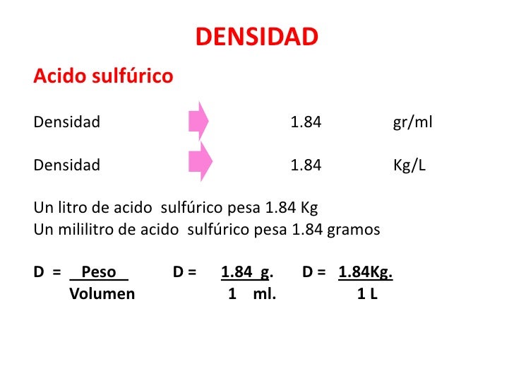 Densidad ph