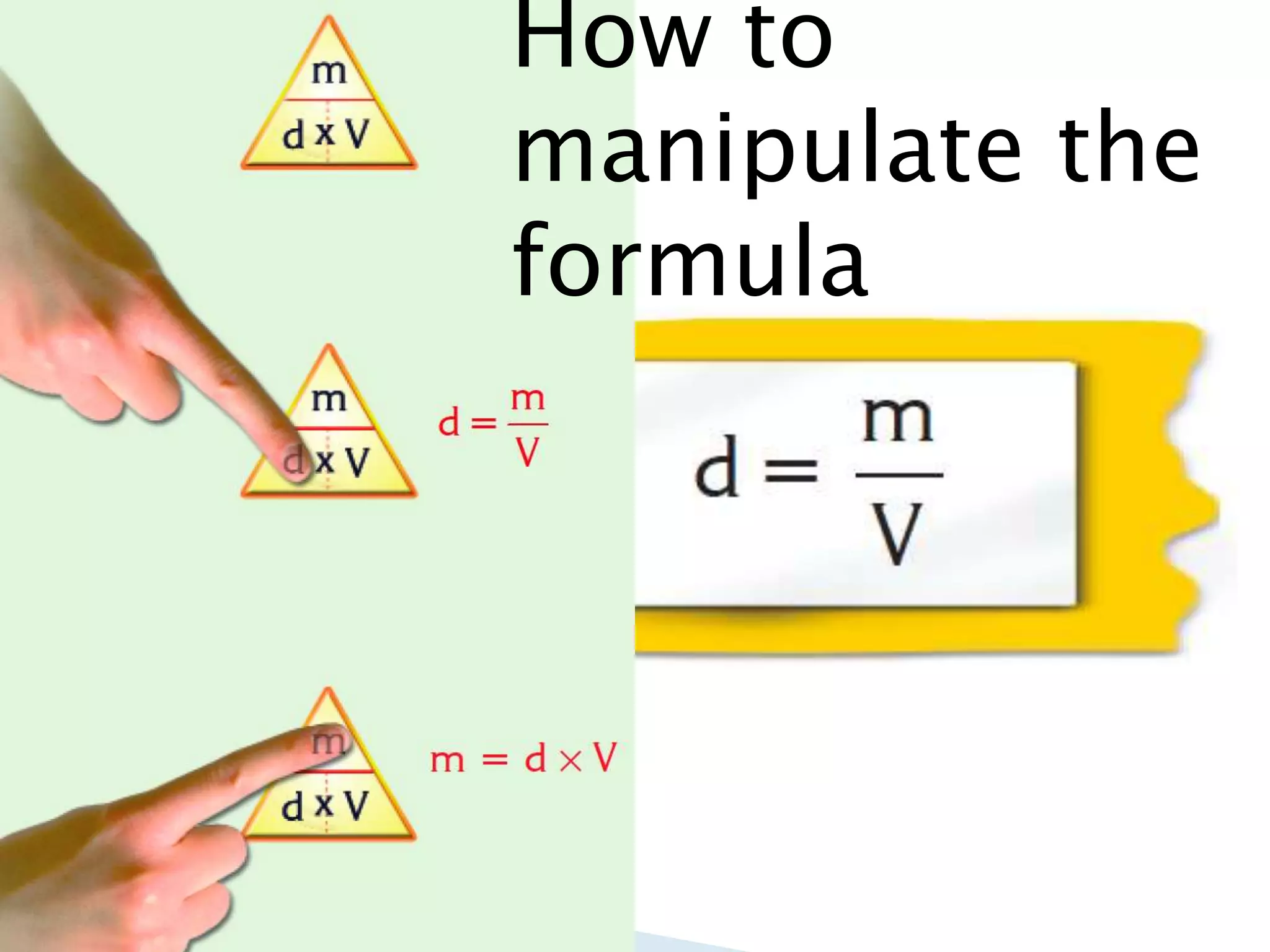 How to manipulate the formula