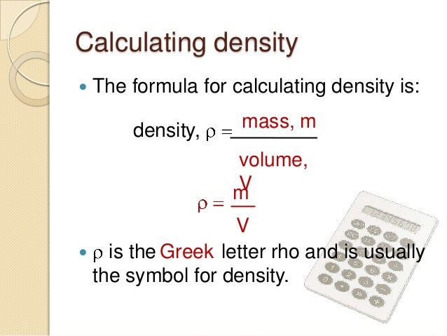 density mass volume