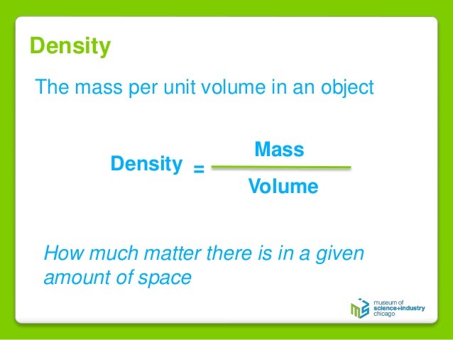 density mass volume