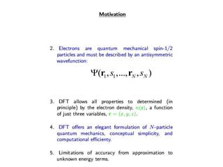 Density Functional Theory and its importance in physics | PDF
