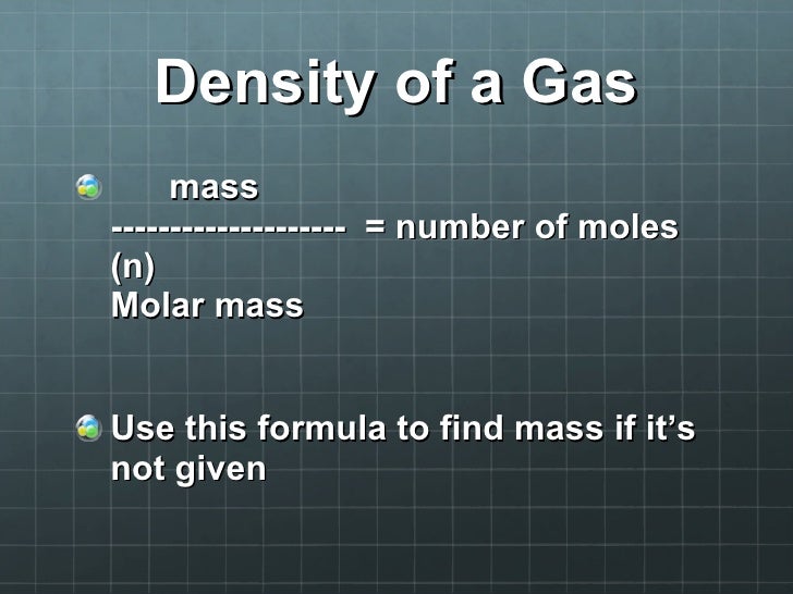 Density of a gas