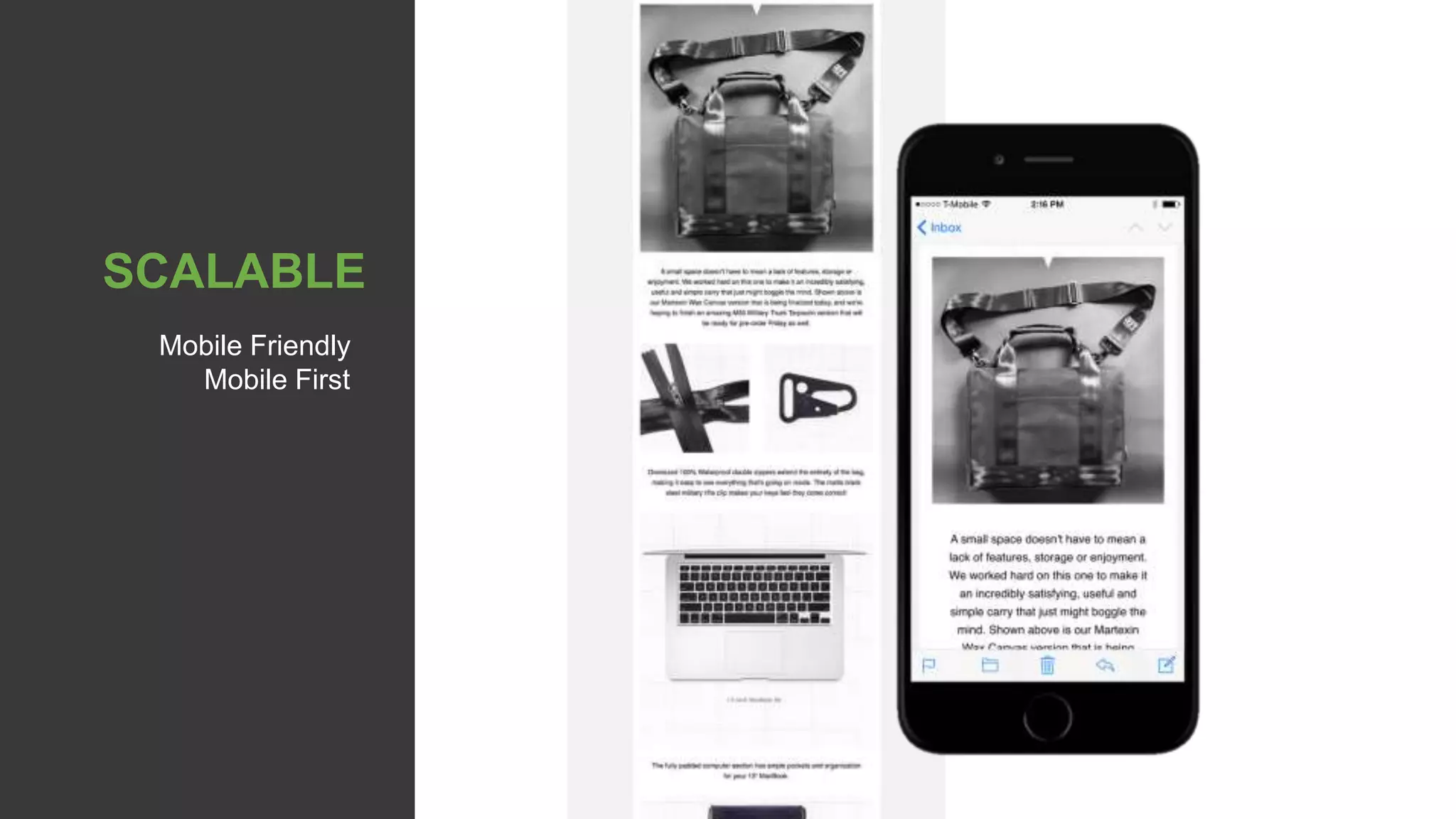 Mobile Friendly
Mobile First
SCALABLE
 