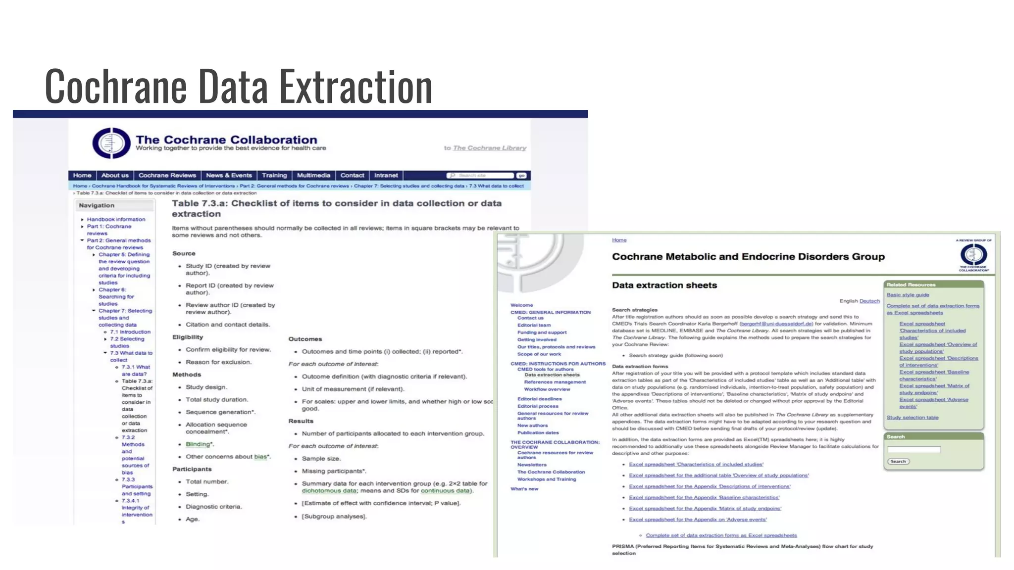 Cochrane Data Extraction
 