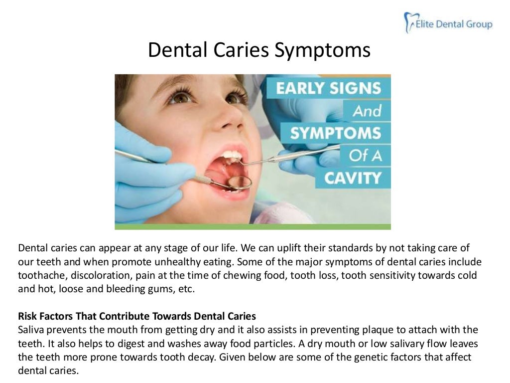 Dental cariescausessymptomstypestreatment