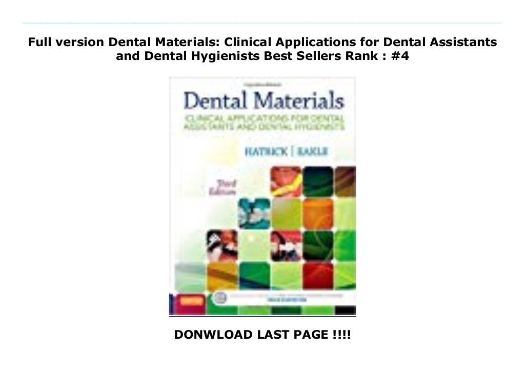 About For Books Dental Materials Clinical Applications for Dental