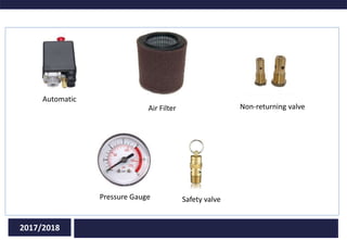 Automatic
Air Filter Non-returning valve
Pressure Gauge Safety valve
2017/2018
 