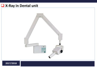  X-Ray in Dental unit
2017/2018
 