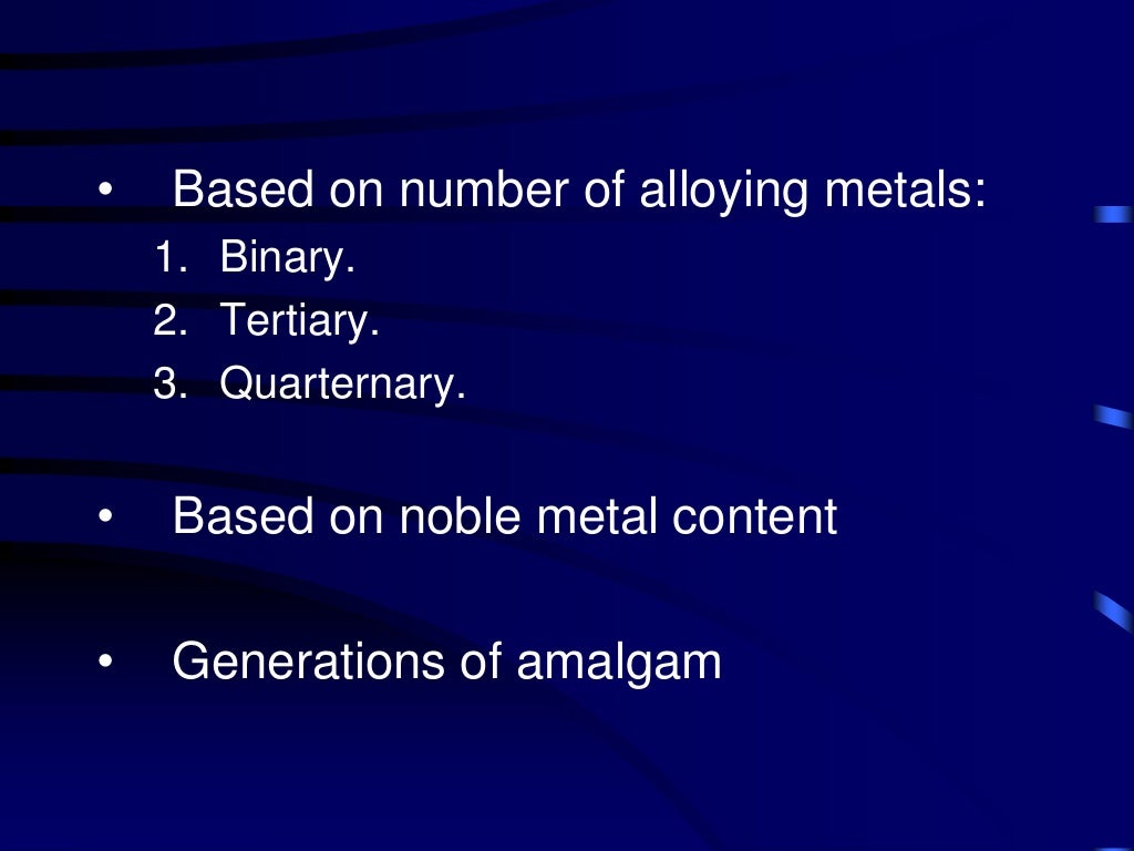 Dental amalgam Recent advances