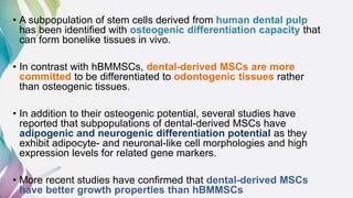 Dental and orofacial mesenchymal stem cells in craniofacial | PPTX