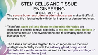 Dental and orofacial mesenchymal stem cells in craniofacial | PPTX