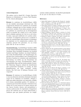 Dental anomalies in axenfeld rieger syndrome (1) | PDF