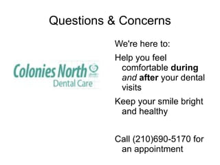 How Does Dental Anxiety Happen? Dental anxiety can be caused by a number of reasons.  The most common: Worry  about potential of pain or discomfort 