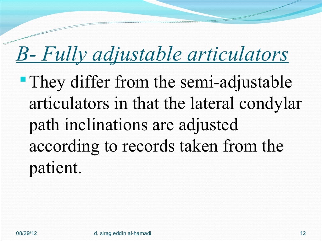 Dental articulators