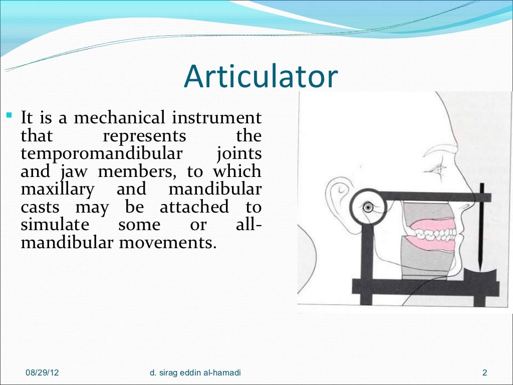 Dental articulators