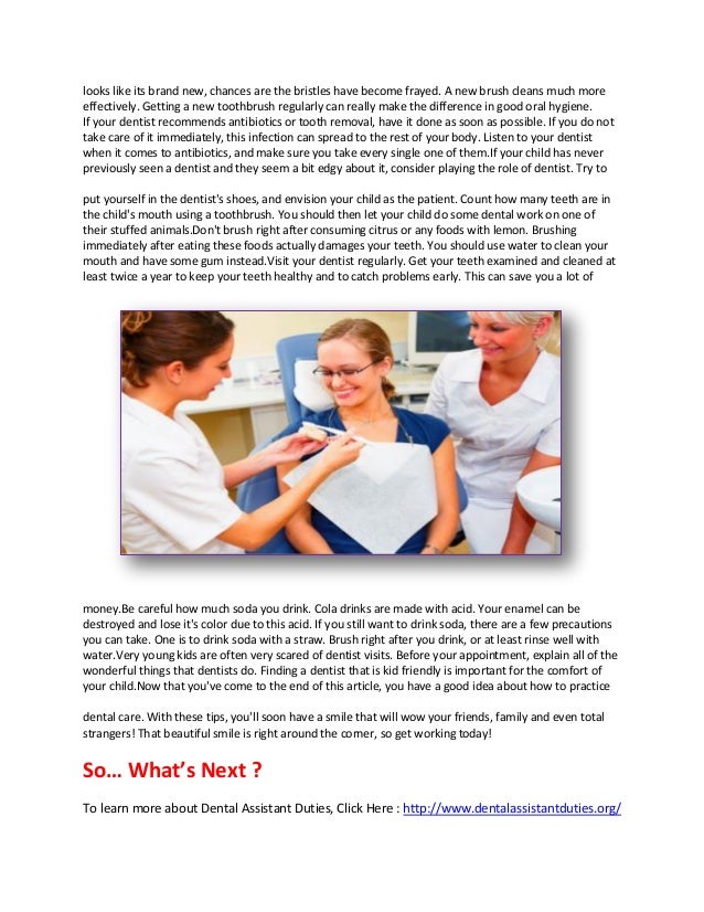 Dental assistant duties