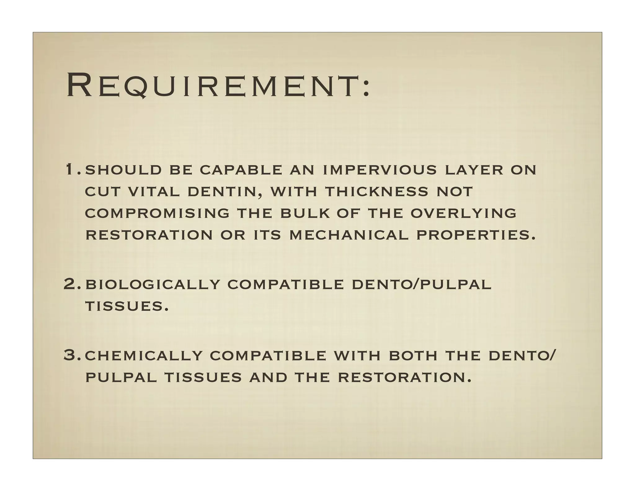 Dental bases and liners | PDF