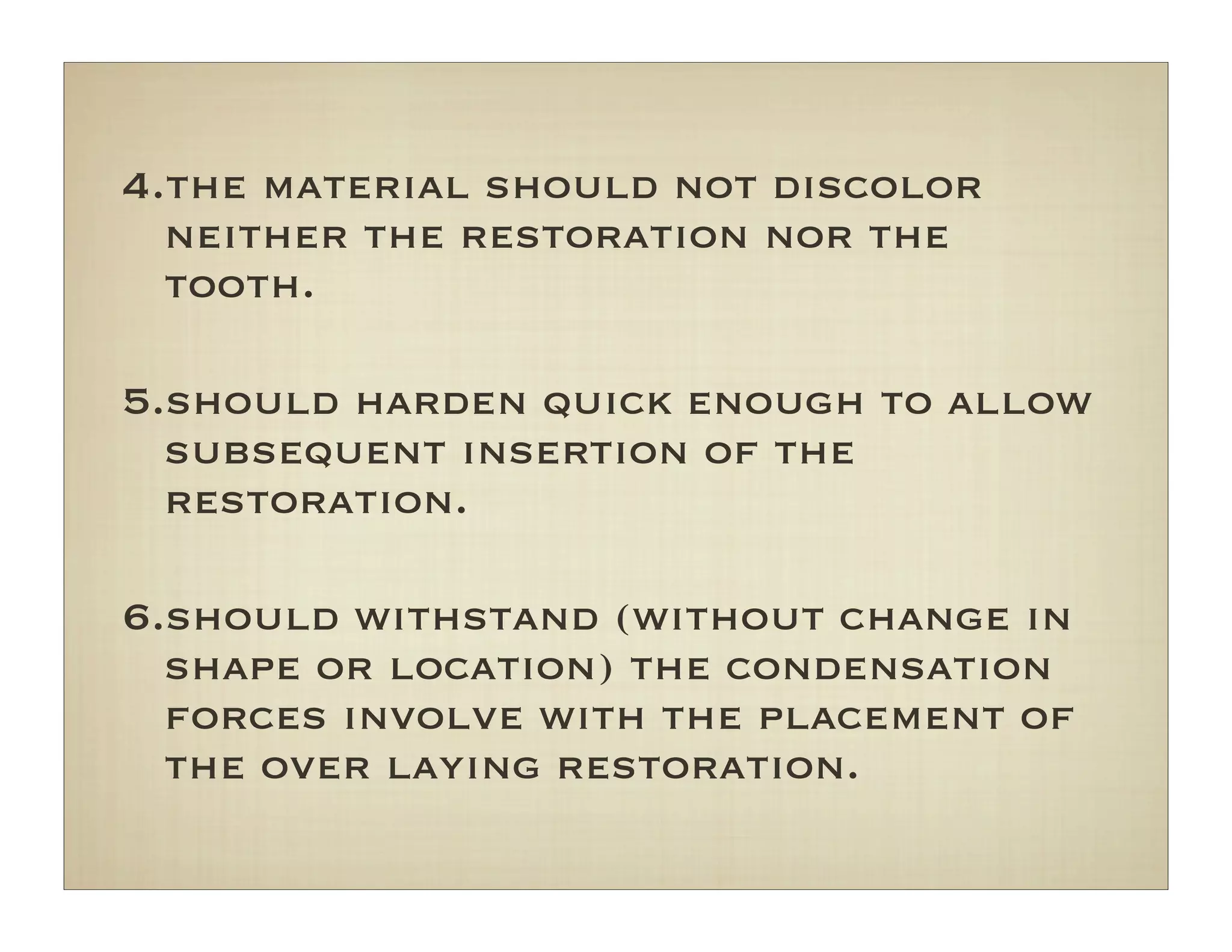 Dental bases and liners PPT