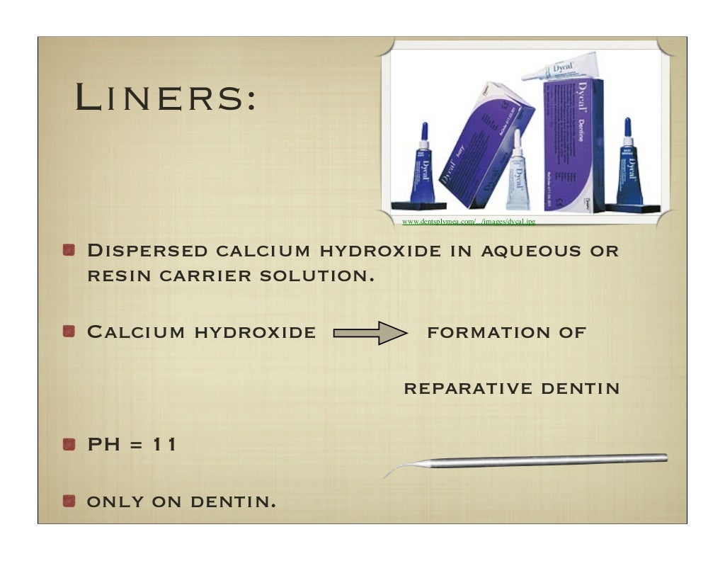 Dental bases and liners