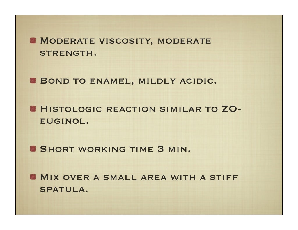 Dental bases and liners