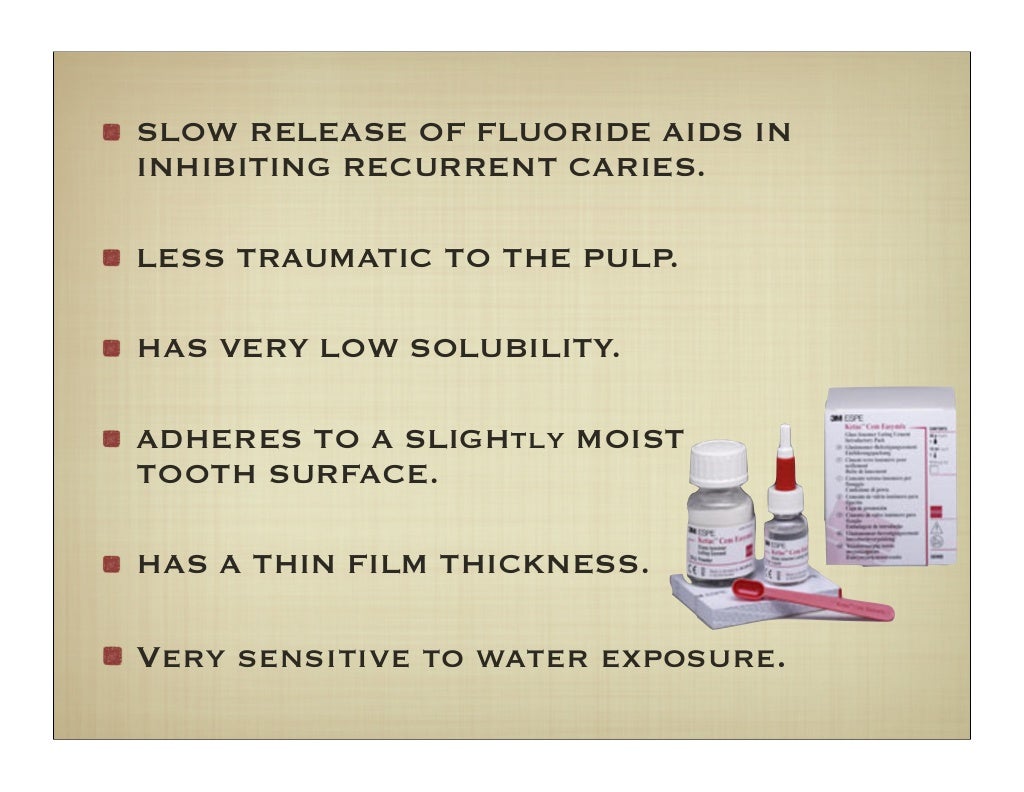 Dental bases and liners