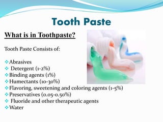 Toothpaste Introduction Oral Health and Dental Management | PPTX