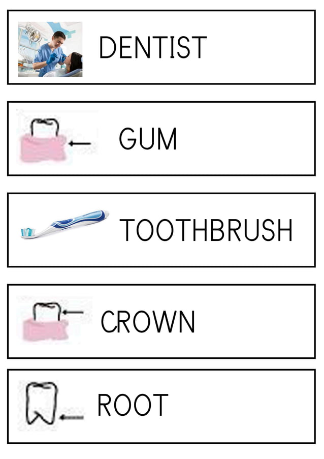 Dental care flashcards