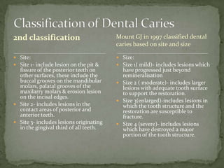 Mount Home Classification System Dental caries | PPTX