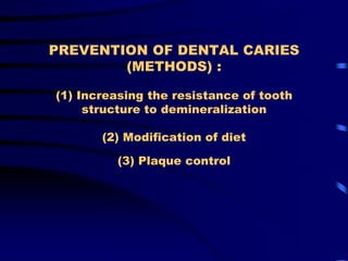 Method Control Caries Dental caries | PPTX