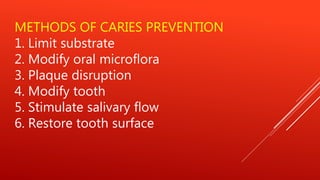 Method Control Caries Dental caries | PPTX