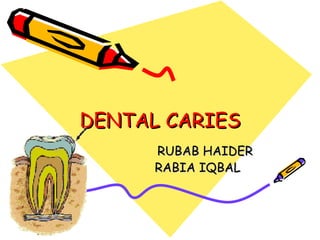 DENTAL CARIES RUBAB HAIDER RABIA IQBAL  