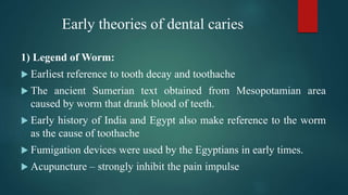 Early Theories Of Dental Caries